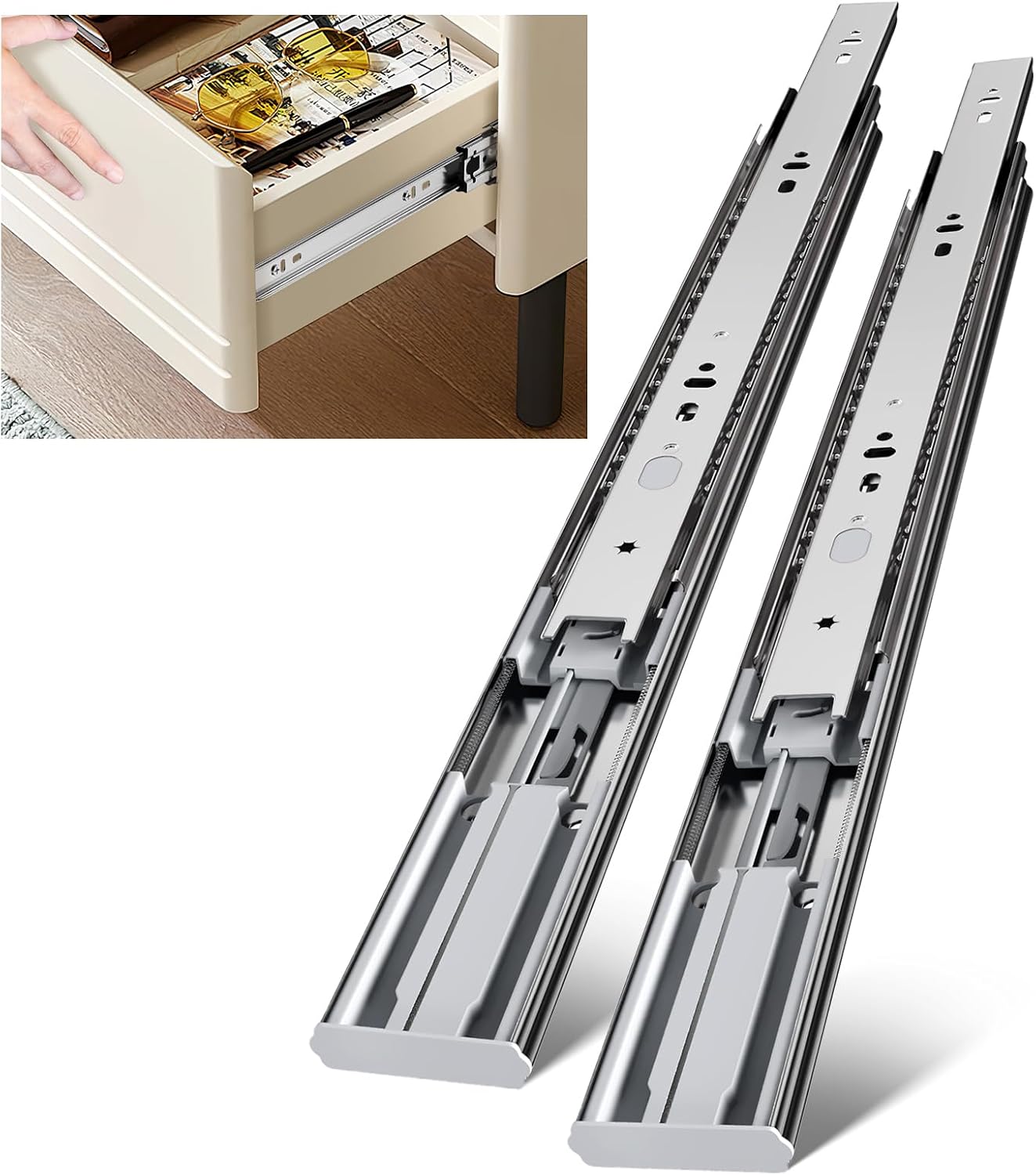 Drawer Slide Pair - Glissières de tiroir à fermeture douce