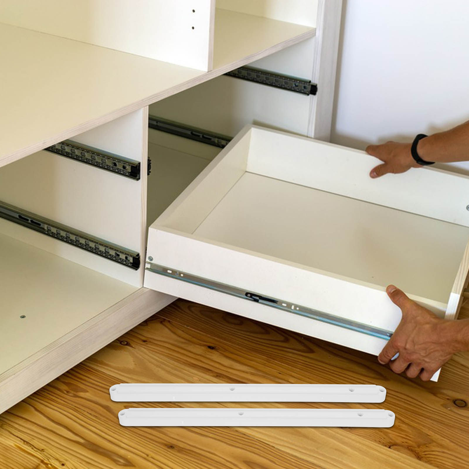 Drawer Slide Pair - Glissières de tiroir en plastique, 2