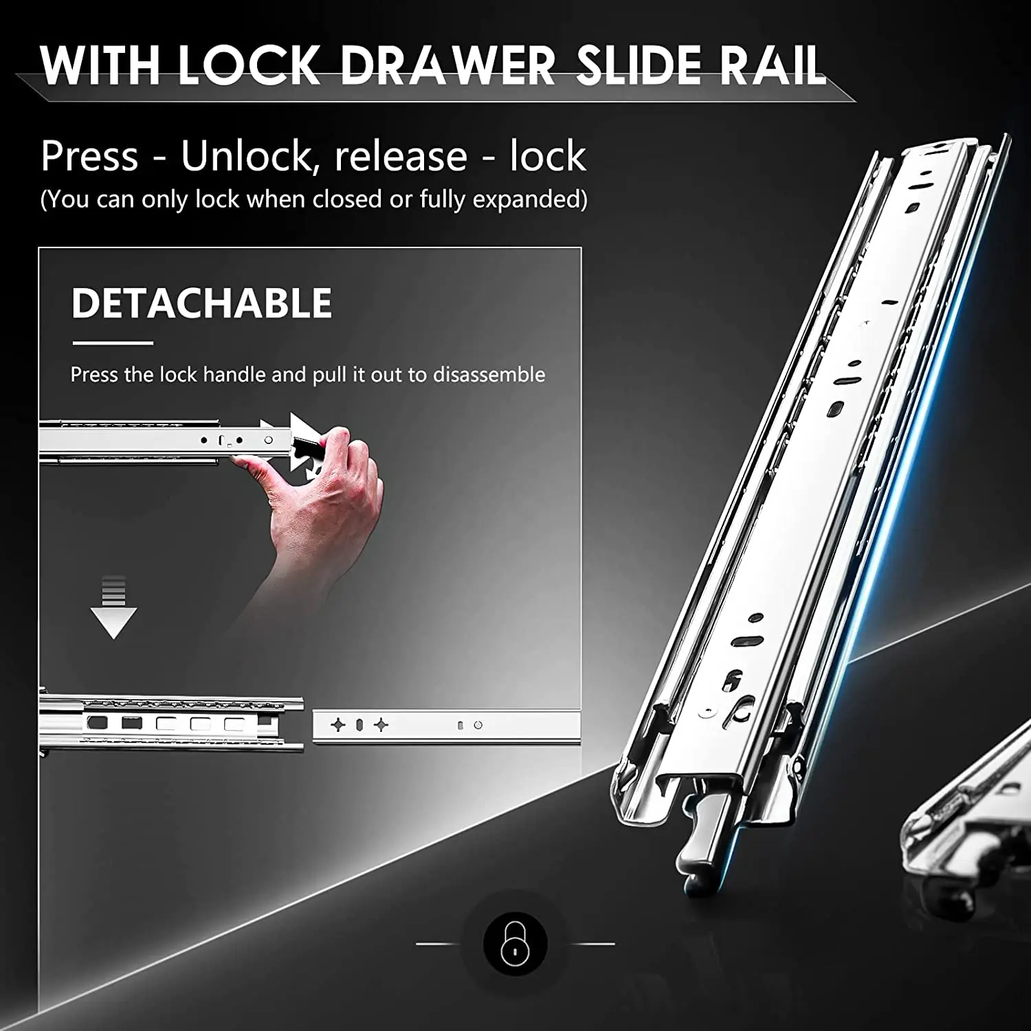 Glissières de tiroir robustes  - Drawer Slide Pair avis et prix